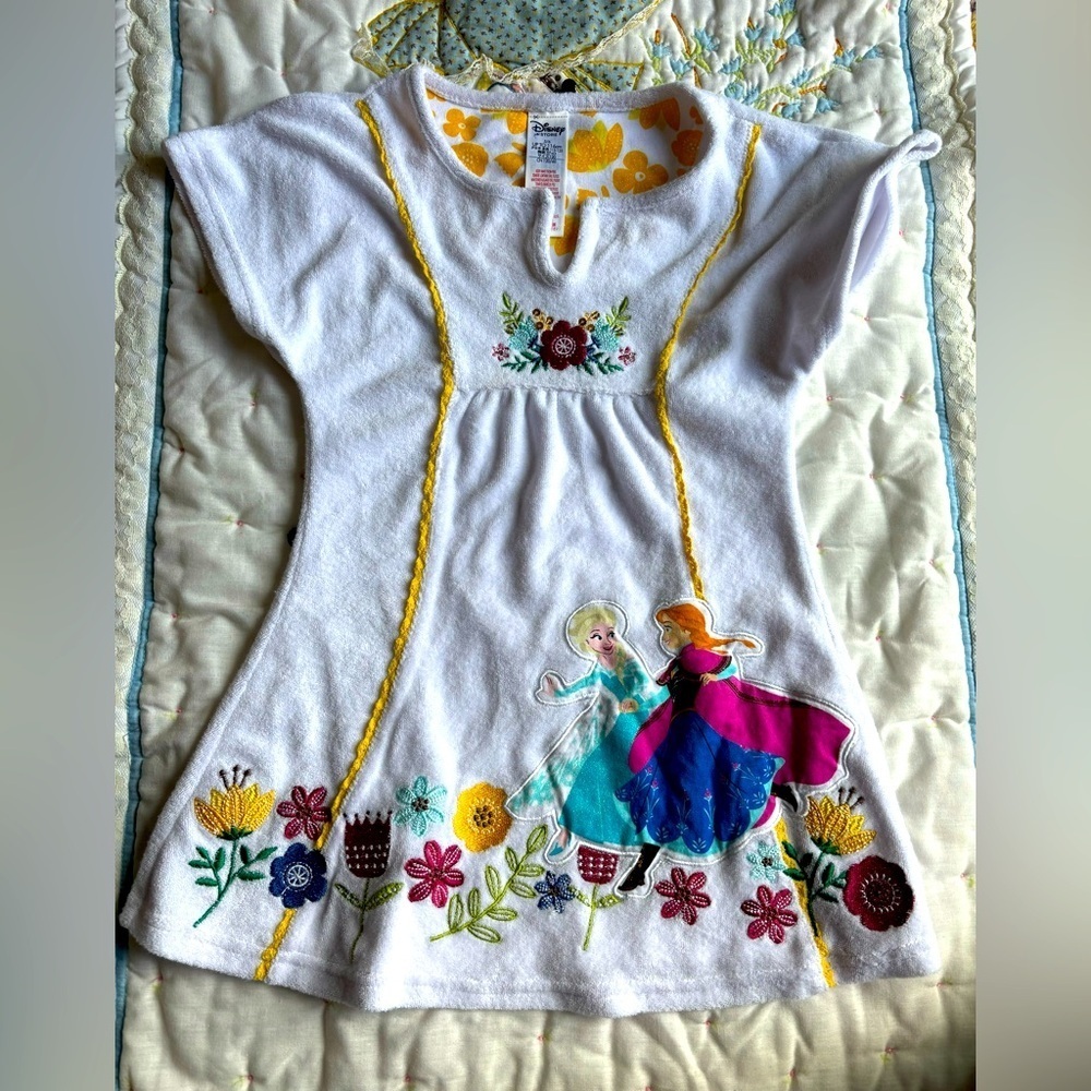 Disney Store Frozen Terry Cloth Dress Size 5/6